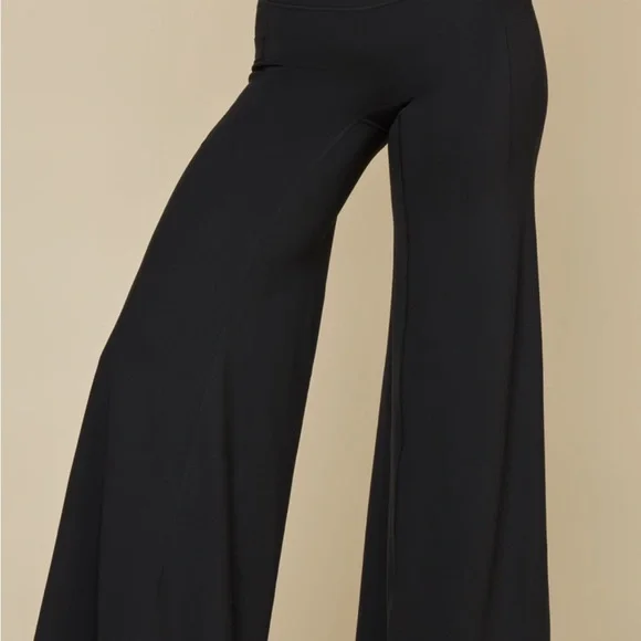 POPFLEX SUPERSCULPT WIDE LEGGINGS MEDIUM 31inseam Black Wide-Leg Pants - Picture 3 of 6